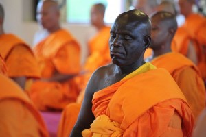 Bodhiraja Bhikku, the leader of the Buddhist community in D.R. Congo